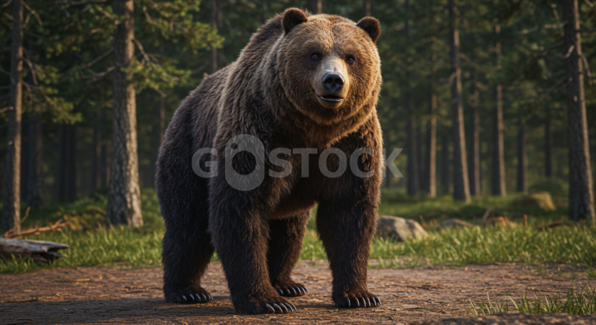 Forest Grizzly in 3D
